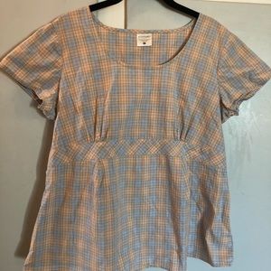 Motherhood Maternity plaid top